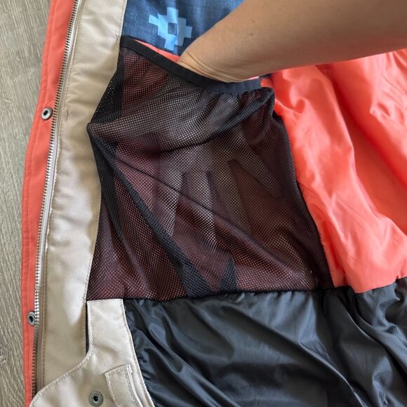 O'Neill Utility Snow Jacket Coral Beige Hooded Ski Snowboard Coat Size Medium - Picture 10 of 16